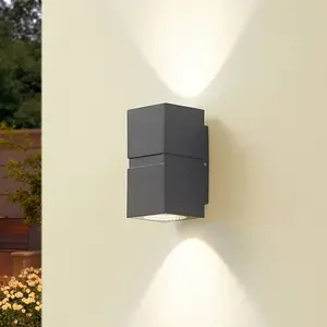 Comparateur de prix : Lucande Applique d'extérieur LED gris foncé Gabriela, à 2 lampes.