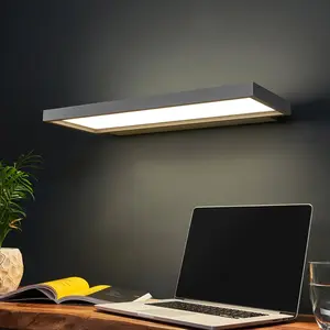 Comparateur de prix : Arcchio Applique de bureau LED Rick, grise, blanc neutre