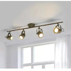 LINDBY Plafonnier à intensité variable 'Leonor' en métal pour salon & salle à manger pas cher