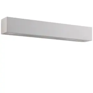 LAMPENWELT Lindby applique murale Tjada, 51 cm, blanc, plâtre, G9, à peindre pas cher