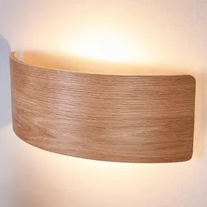 Lindby - led Applique 'Rafailia' en bois pour salon & salle à manger pas cher