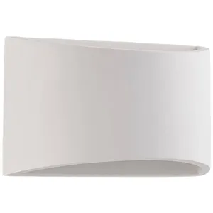 Applique murale Lindby Heiko, up/down, plâtre, blanc, hauteur 12 cm pas cher