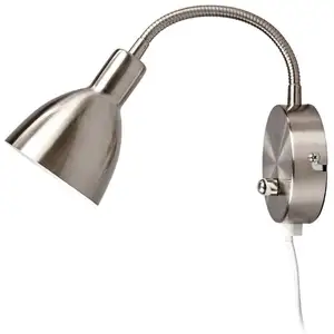 Applique murale Lindby Amrei, couleur nickel, 42cm, fiche, intensité variable pas cher