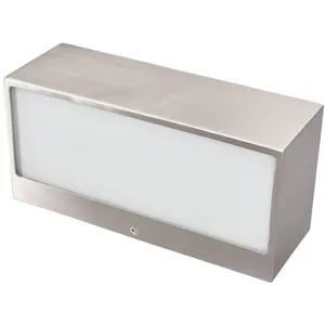 Comparateur de prix : Applique d'extérieur Lindby Leonora, 20 cm, angulaire, acier inoxydable