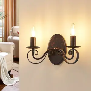 LUCANDE Led Applique Murale à intensité variable 'Caleb' en métal pour couloir pas cher