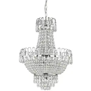 Lindby Suspension à intensité variable 'Casparia' en cristal pour salon & salle à manger pas cher