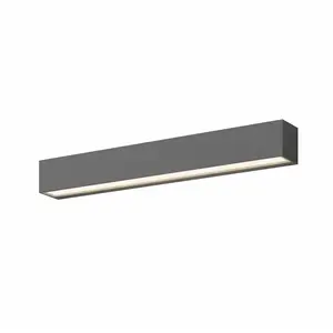 LAMPENWELT.COM Lucande, applique murale LED Lengo, 50 cm, anthracite, haut/bas, 3000 K pas cher