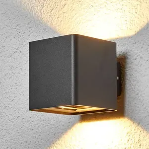 Comparateur de prix : Lucande Applique d'extérieur LED Aaron, anthracite, IP54, up/down