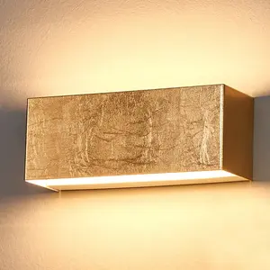 Applique murale LED Lindby Quentin, largeur 23cm, doré, métal pas cher