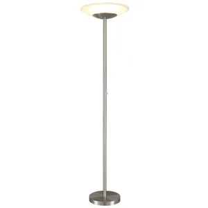 LINDBY Led Lampadaire à intensité variable 'Ragna' en verre pour salon... pas cher