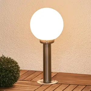 Comparateur de prix : Lindby, luminaire pour socle Vedran, hauteur 45 cm, verre, acier inoxydable