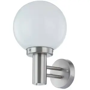 Comparateur de prix : Appliques d'extérieur Lindby Nada, acier inoxydable, verre, hauteur 32 cm, E27