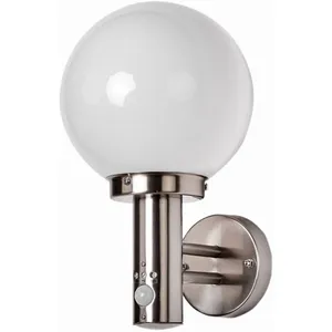 Lindby applique d'extérieur Nada, acier inoxydable, verre, capteur, E27Vendu parluminaire