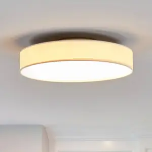 LINDBY Led Plafonnier Tissu 'Saira' en textile pour salon & salle à manger pas cher