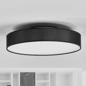 LINDBY Led Plafonnier Tissu 'Saira' en textile pour salon & salle à manger pas cher