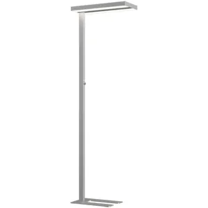 Comparateur de prix : Arcchio Lampe sur pied LED Logan Basic, argent, 6.000 lm, intensité