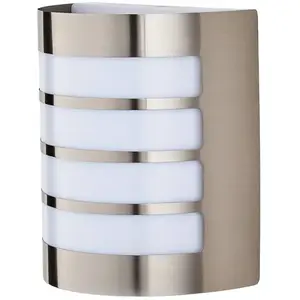 Comparateur de prix : LAMPENWELT Lindby, applique d'extérieur Noyan, 20 cm, acier inoxydable, IP44, E27