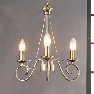 LINDBY Lustre à intensité variable 'Marnia' en métal pour salon & salle à manger pas cher