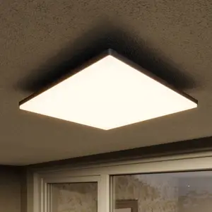 Lampenwelt Lucande Plafonnier LED carré Henni pour l’extérieur pas cher