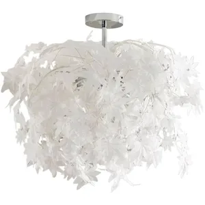 LINDBY Plafonnier Tissu à intensité variable 'Maple' pour salon & salle à manger