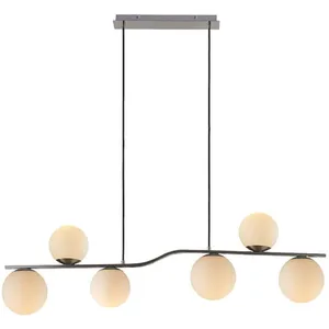 Lindby Suspension à intensité variable 'Avalyn' en verre pour salon & salle à manger pas cher