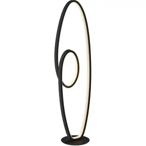 Lucande lampe sur pied LED Bronwyn, 122cm, anthracite, aluminium