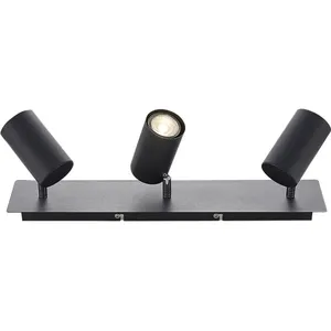 Comparateur de prix : Spot pour plafond Joffrey de Lindby, 49 cm, noir, à 3 lampes, GU10