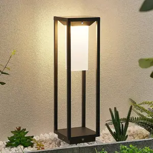 Comparateur de prix : Lucande, lampe solaire à poser à LED Eliel, hauteur 50 cm, noir