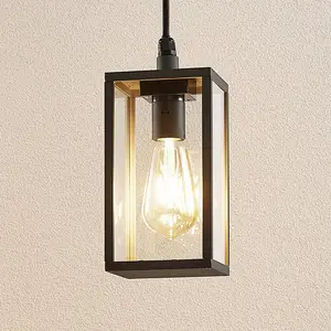 Comparateur de prix : Lindby suspension d'extérieur Filimon, anthracite, 22 cm, IP44, E27