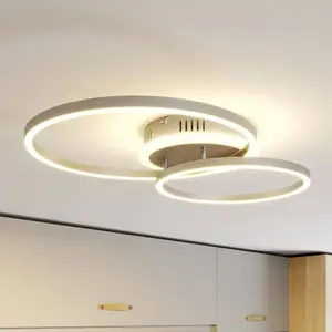 Comparateur de prix : Lindby Smart Plafonnier LED Edica, 58 cm, Tuya, CCT