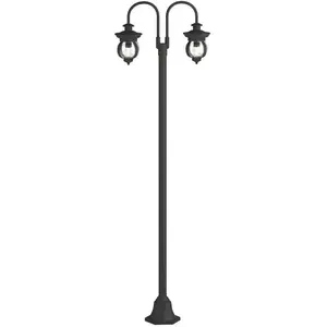 Comparateur de prix : Lindby luminaire d'extérieur Farley, 215 cm, à 2 lampes, IP44, E27