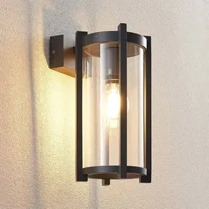 Comparateur de prix : Lucande, applique d'extérieur Brienne, 30 cm, anthracite, métal