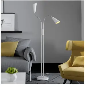 Lucande - Lampadaire 'Medira' en métal pour salon & salle à manger pas cher