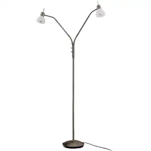 Lindby lampe sur pied Gwendolin, 160 cm, couleur nickel, à 2 lampesVendu parluminaire
