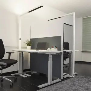 Comparateur de prix : Arcchio Lampe sur pied LED de bureau Jolinda, blanc, métal, détecteur