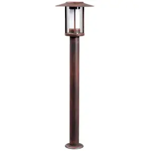 Comparateur de prix : Lindby, borne lumineuse LED Pavlos, 76 cm, couleur rouille, acier inoxydable
