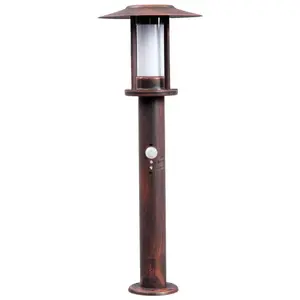 Comparateur de prix : Lindby luminaire pour socle LED Pavlos, 55 cm, couleur rouille, détecteur