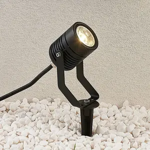 Comparateur de prix : Lindby Projecteur ext. LED Maris avec piquet, IP65, noir