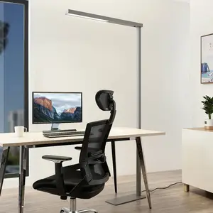 Arcchio Lampadaire de bureau LED Tamilo, argent, métal, 194cm pas cher