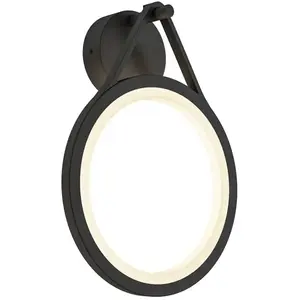 Comparateur de prix : Lucande Applique d'extérieur LED Mirco, 30 cm, noir, IP65