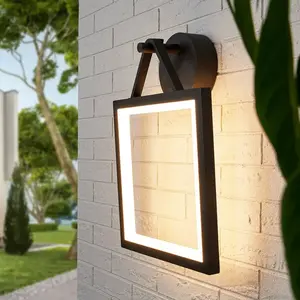 Lucande Applique d'extérieur LED Mirco en forme de cadre pas cher