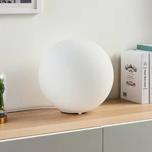 Lindby lampe de table Rhona, blanc, verre opalin, Ø 25 cm, E27 pas cher