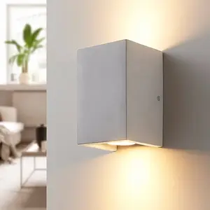 Lindby Applique Murale en béton à intensité variable 'Gerda' pour couloir pas cher