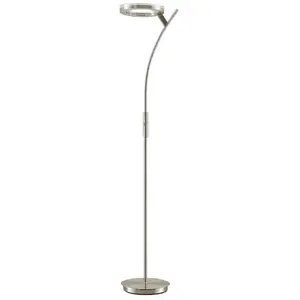 Comparateur de prix : Lindby lampe sur pied LED Darion, gris, métal, intensité variable, 180cm