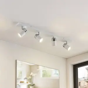 LAMPENWELT Spot à intensité variable 'Kardo' en métal pour salle de bain pas cher