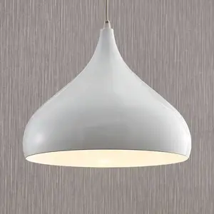 Suspension Lindby Ritana, blanc, métal, Ø 31 cm, E27 pas cher