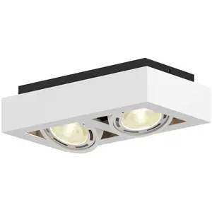 Arcchio spot pour plafond Ronka, 34 cm, à 2 lampes, blanc, GU10 pas cher
