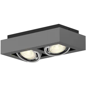 Arcchio spot pour plafond Ronka, 34 cm, à 2 lampes, gris, GU10 pas cher