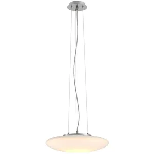 LINDBY Led Suspension en verre à intensité variable 'Gunda' en verre pour salon & salle à manger pas cher