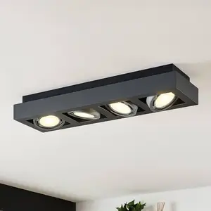 Comparateur de prix : Arcchio spot pour plafond Ronka, 65 cm, à 4 lampes, gris, GU10